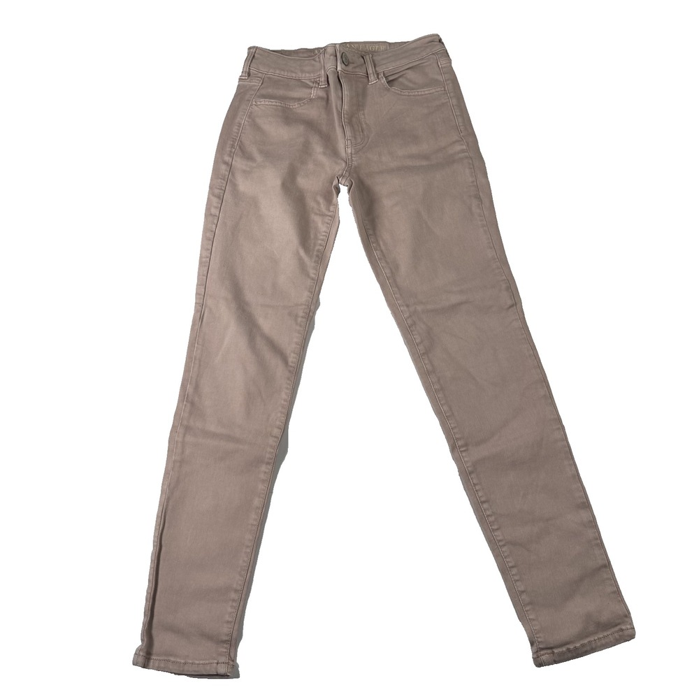 American Eagle Womens 4 Pink High Rise Jegging Super Stretch X Skinny Jeans